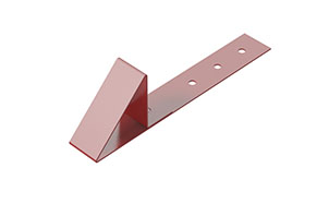 Снегостопор металлический BORGE RAL 3005 для мягкой черепицы красный